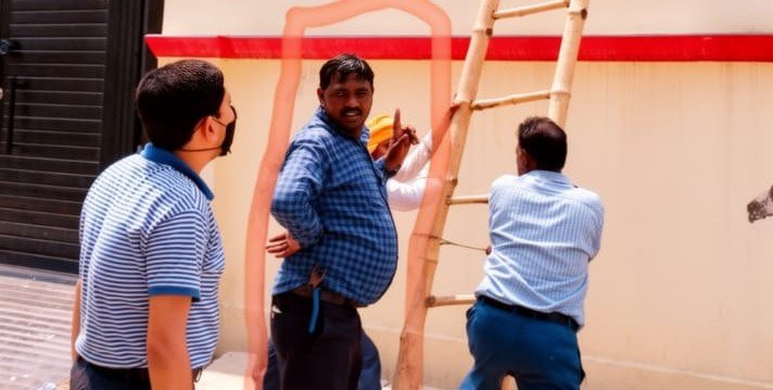 मृतक परशुराम गोल घेरे में