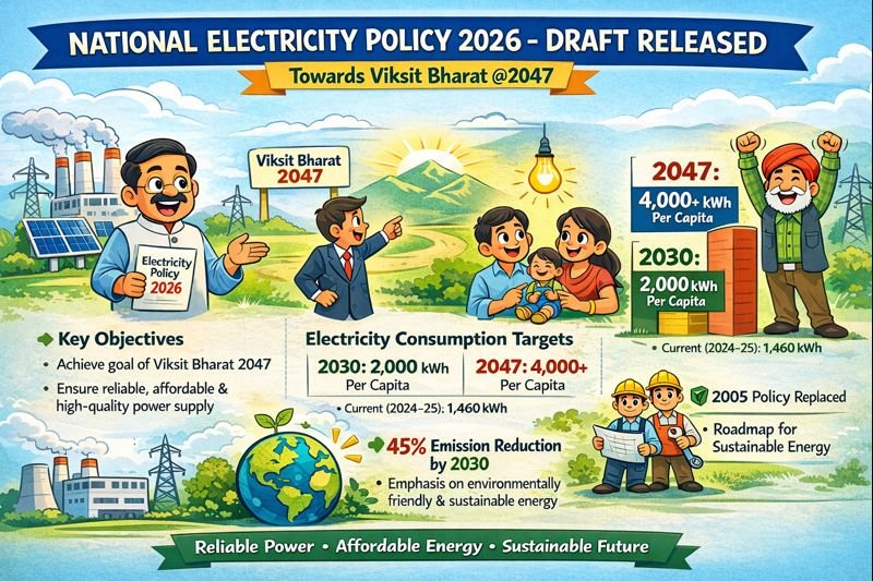राष्ट्रीय विद्युत नीति–2026 का मसौदा जारी, बिजली क्षेत्र में बड़े बदलाव की तैयारी