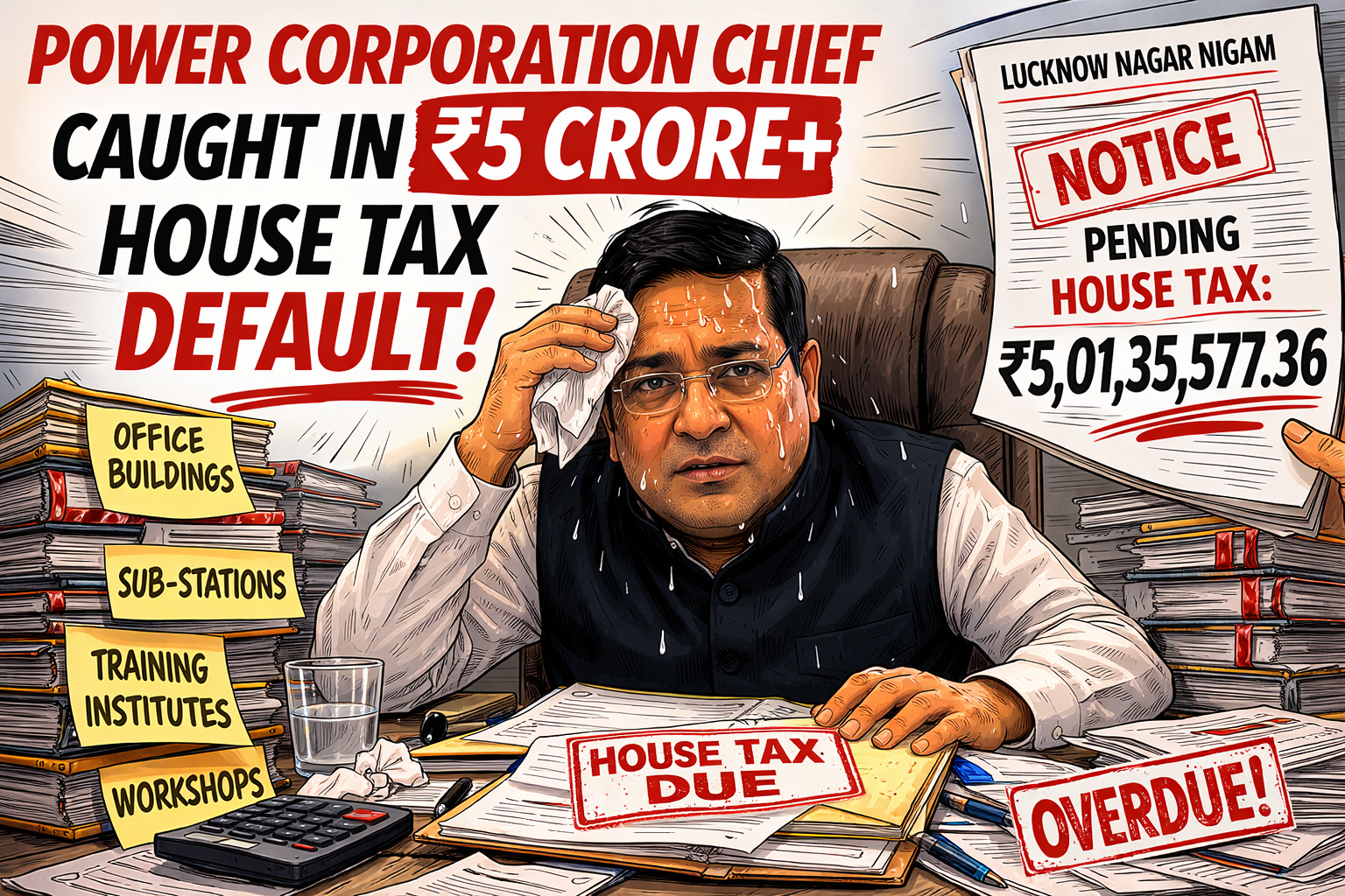⚡ बकाया वसूलने वाले खुद बकायदार! ….. पावर कॉरपोरेशन के दफ्तरों पर ही करोड़ों हाउस टैक्स बकाया