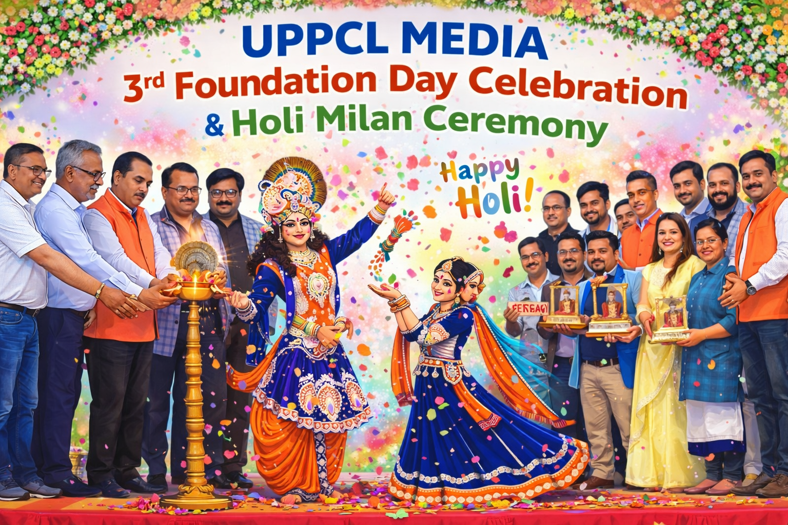 🌟 ऊर्जा, समाज और मीडिया का संगम: UPPCL MEDIA का 3rd फाउंडेशन डे एवं होली मिलन समारोह गरिमामय ढंग से सम्पन्न 🌟