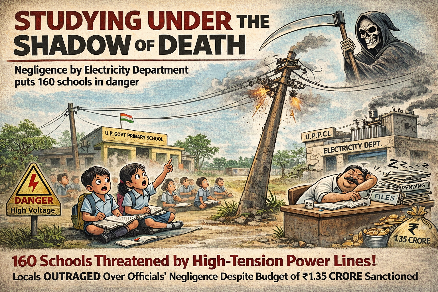 160 स्कूलों में मौत के साए तले पढ़ाई, विभाग की लापरवाही पर उठे सवाल