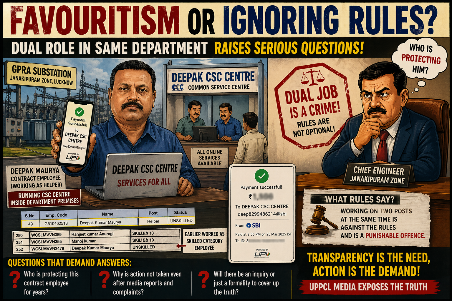 संविदाकर्मी पर मेहरबानी या सिस्टम की मिलीभगत? जानकीपुरम में ‘डुअल रोल’ का बड़ा खेल उजागर